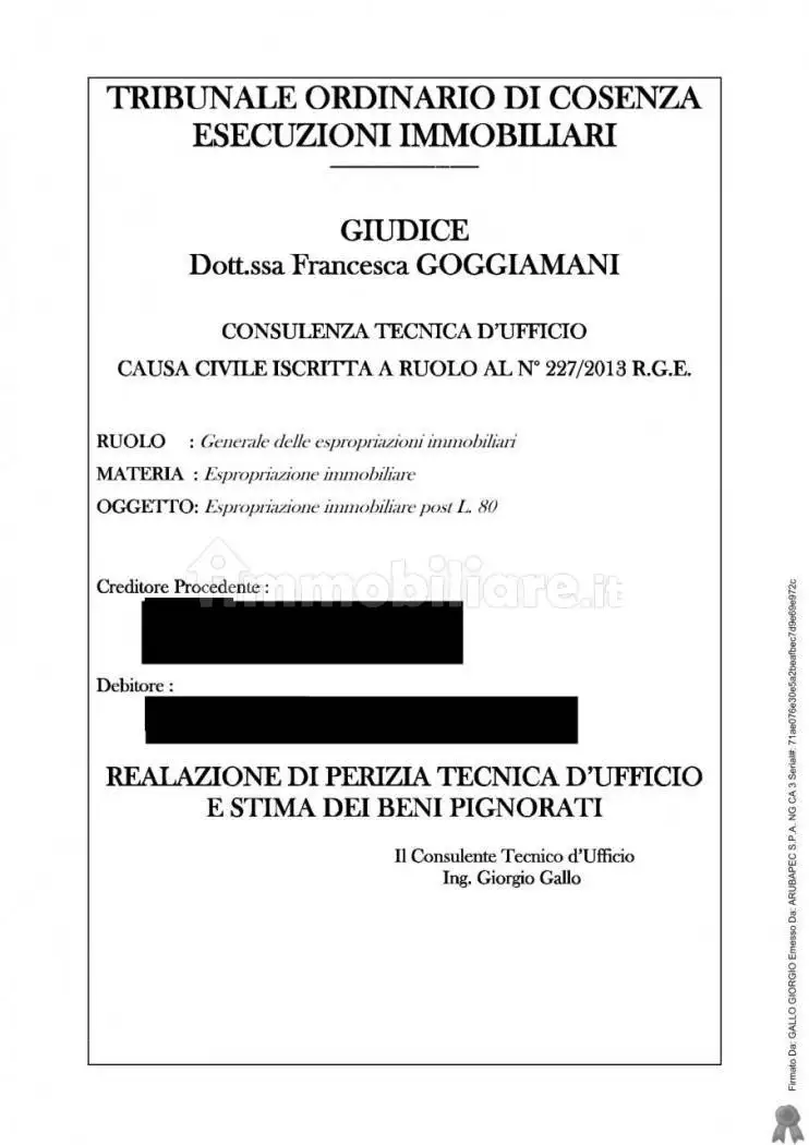 Appartamento in asta a San Pietro in Guarano