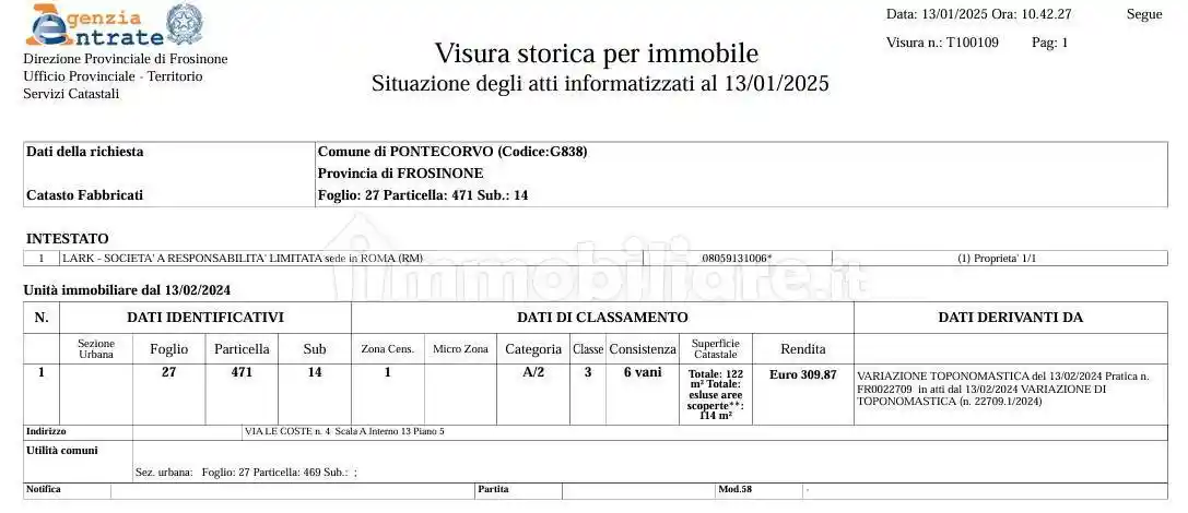 Appartamento in vendita a Pontecorvo