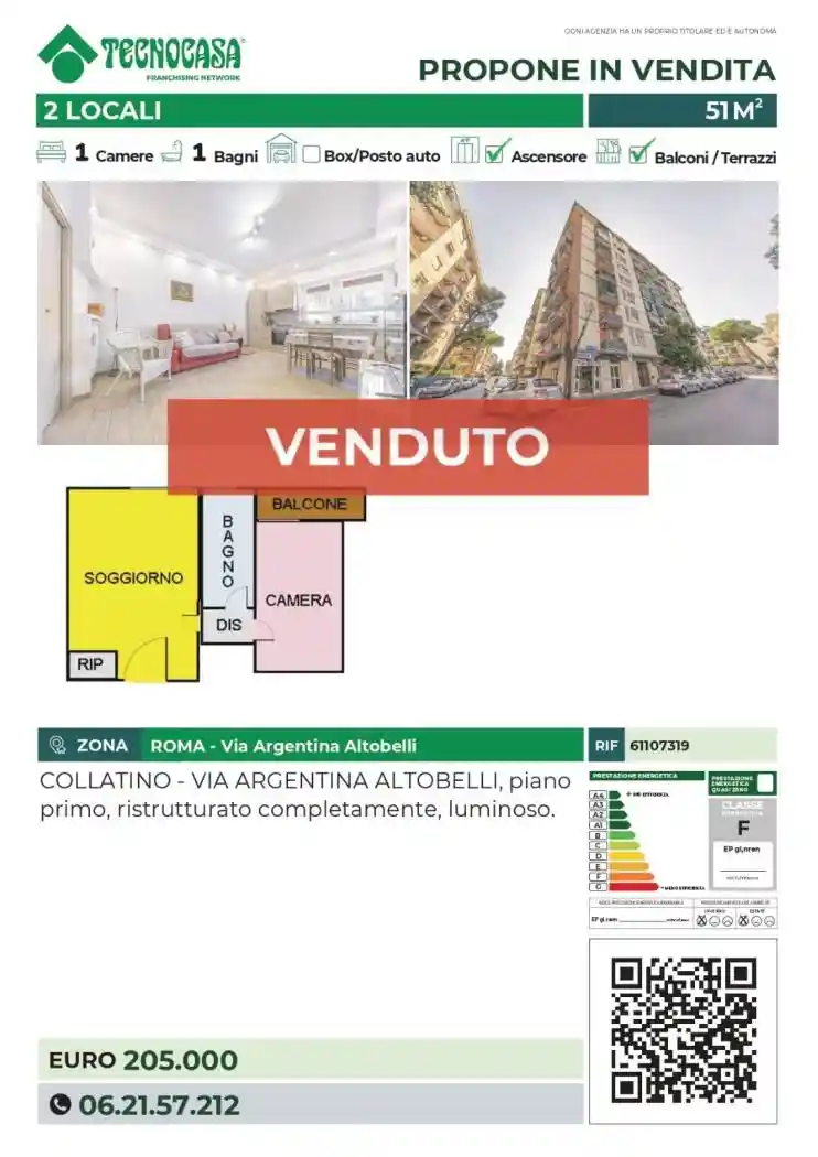 Appartamento in vendita a Roma