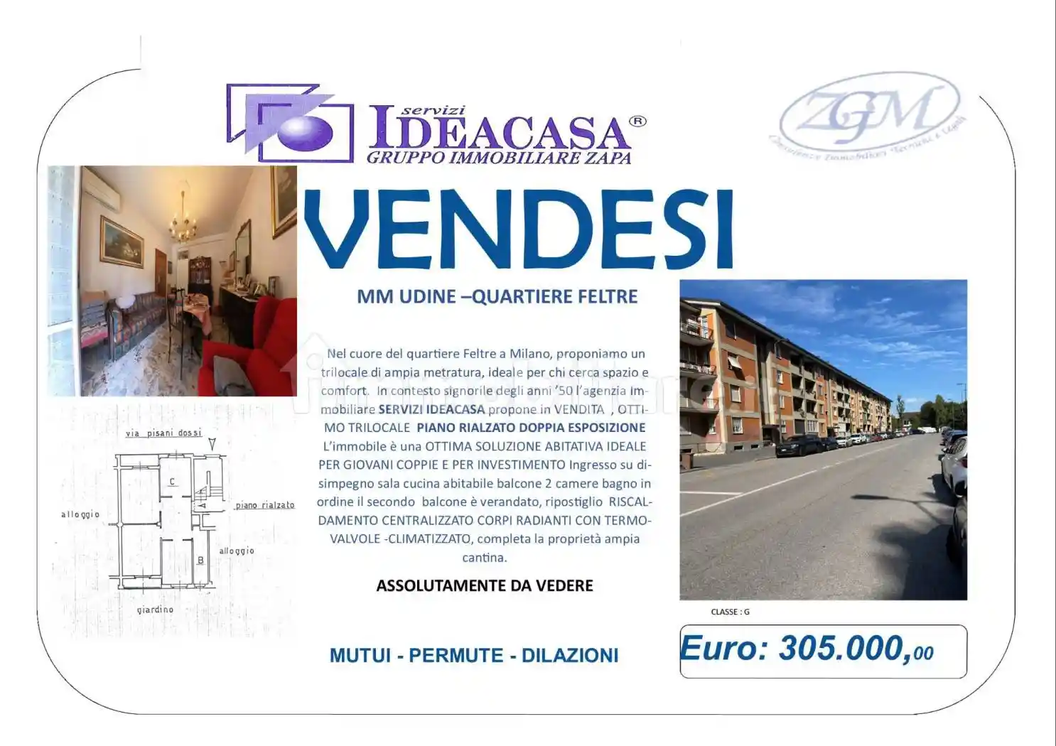 Trilocale via Carlo Alberto Pisani Dossi 53, Quartiere Feltre, Milano - foto 2