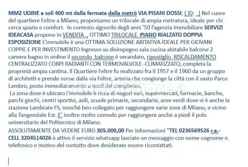 Trilocale via Carlo Alberto Pisani Dossi 53, Quartiere Feltre, Milano - foto 3