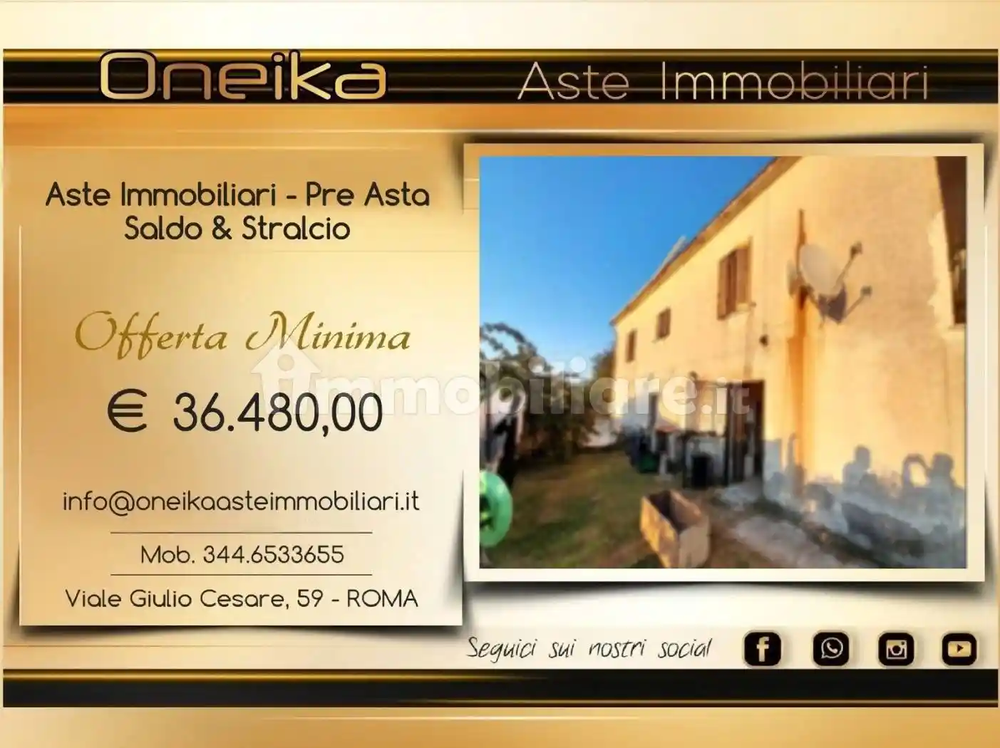 Casa indipendente in asta a Sant'Ambrogio sul Garigliano