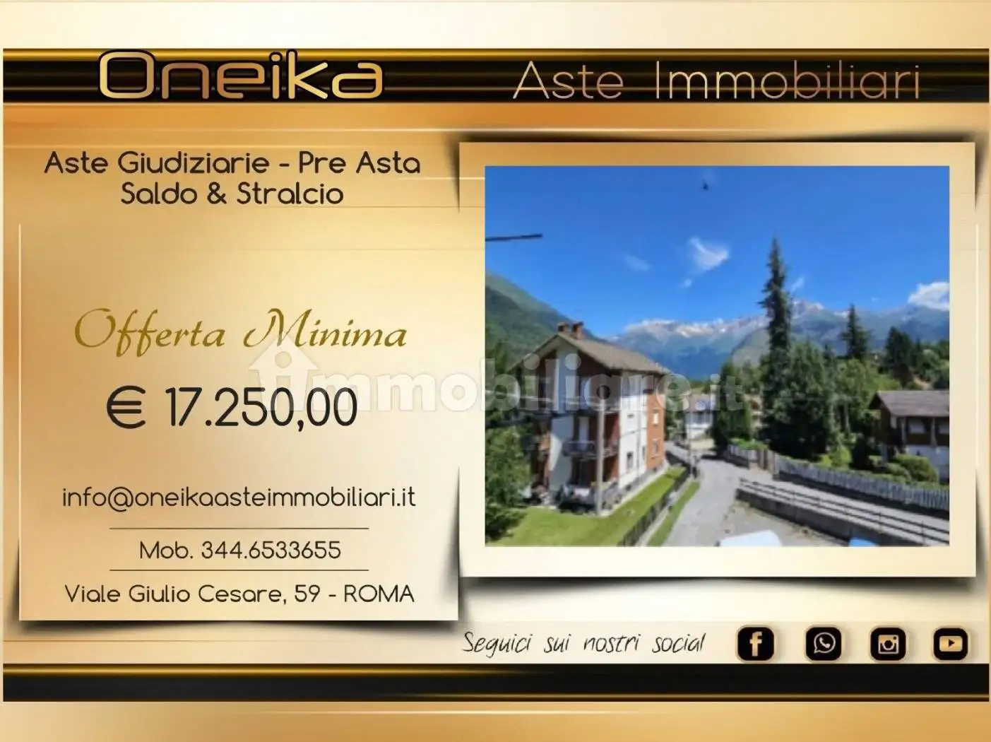 Appartamento in asta a Gravere