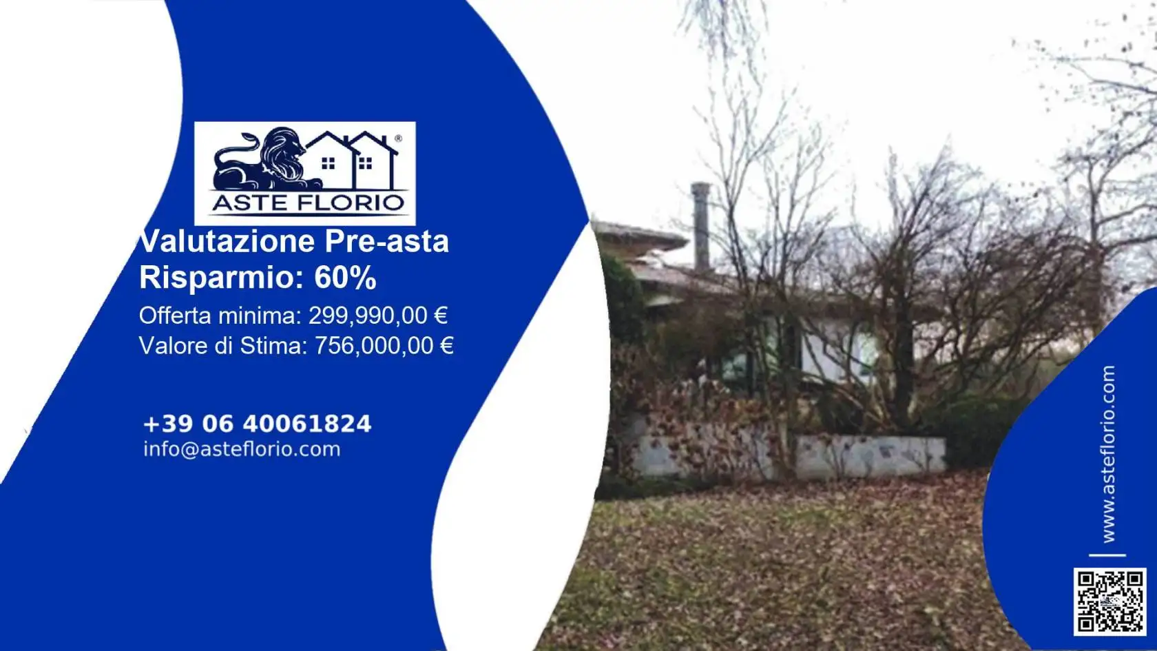 Villa in asta a Santa Giustina in Colle