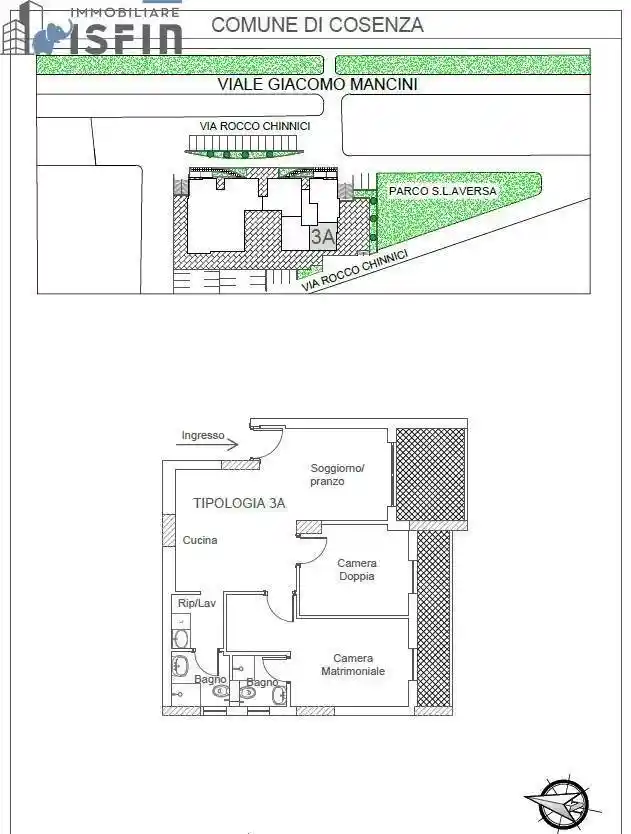 Trilocale via rocco chinnici, Panebianco - Tribunale, Cosenza - foto 3
