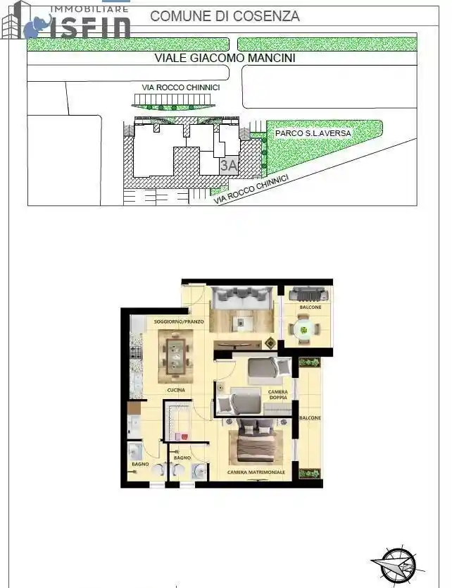 Trilocale via rocco chinnici, Panebianco - Tribunale, Cosenza - foto 4