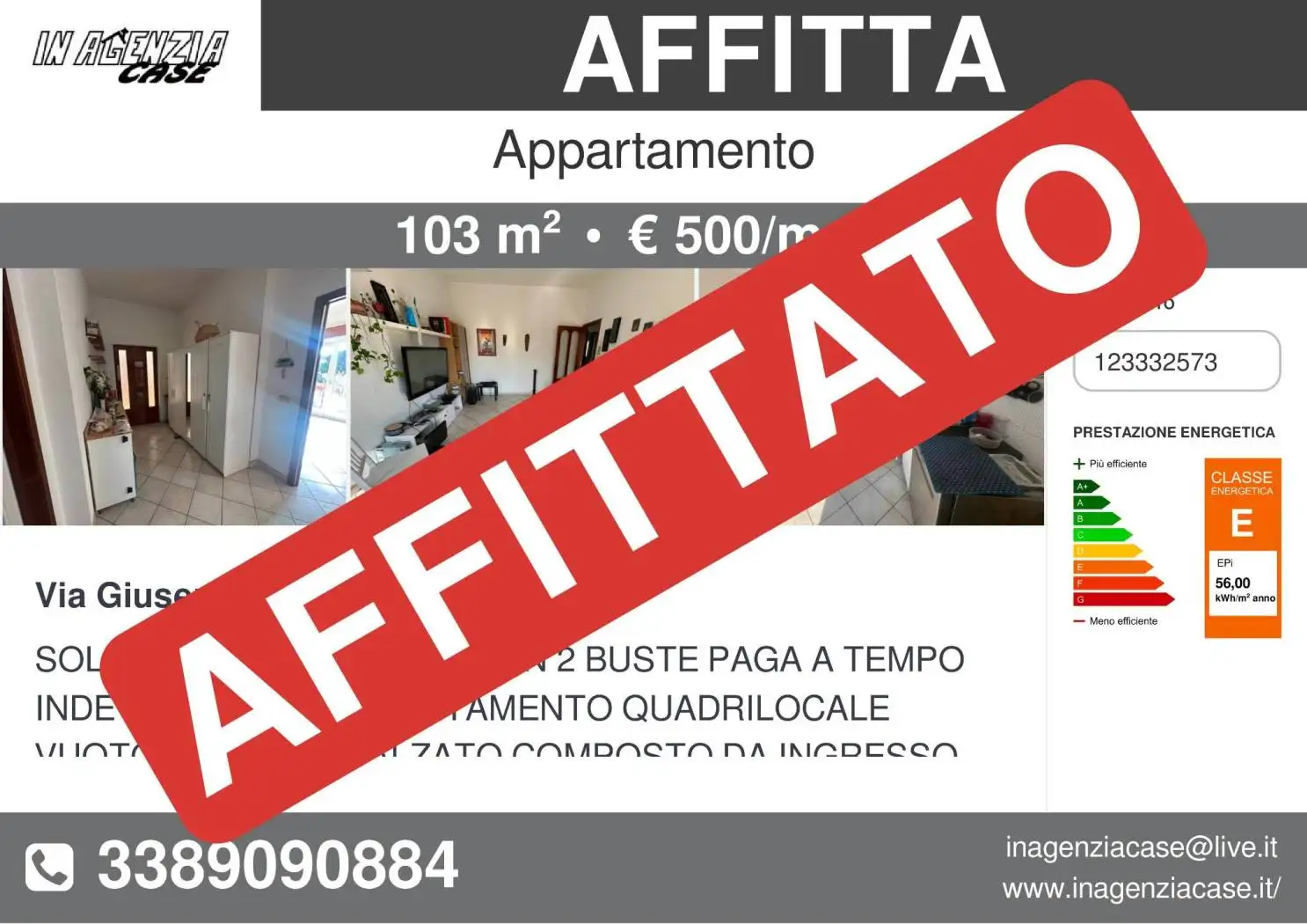 Appartamento in affitto a Ghedi