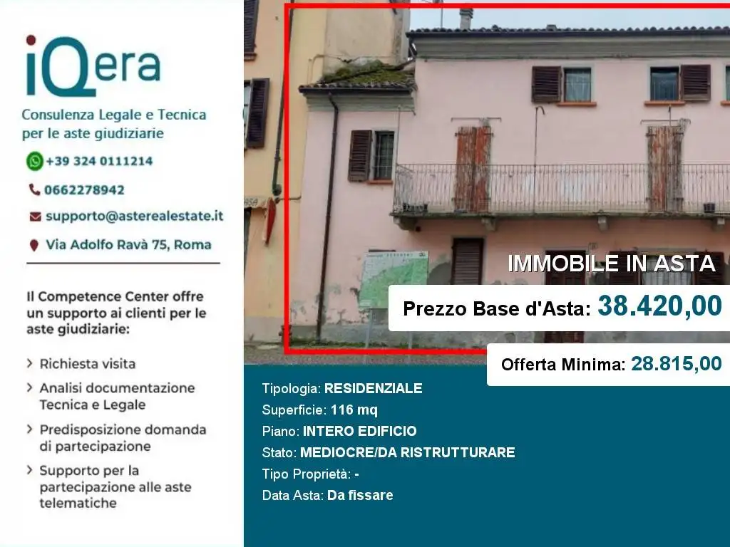 Appartamento in asta a Santa Giuletta