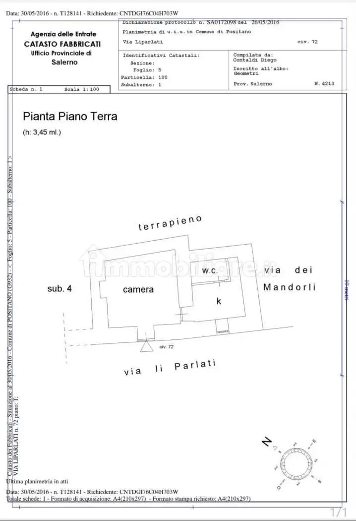 Appartamento in vendita a Positano
