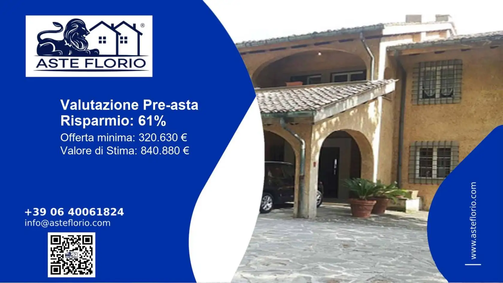 Villa in asta a Campoli Appennino