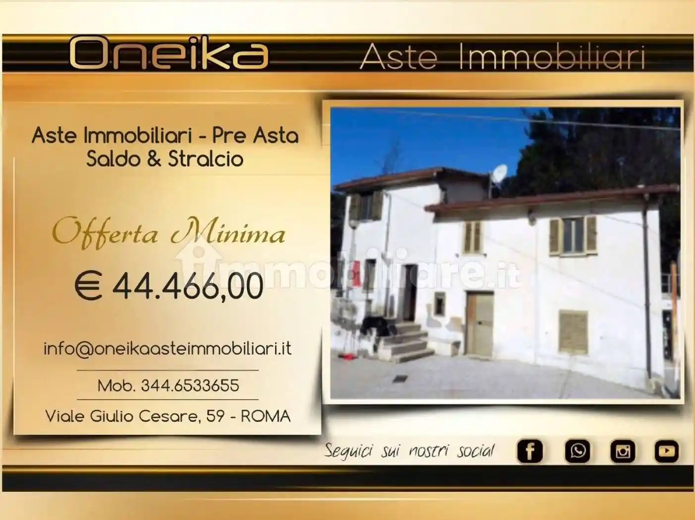 Casa indipendente in asta a Bellegra