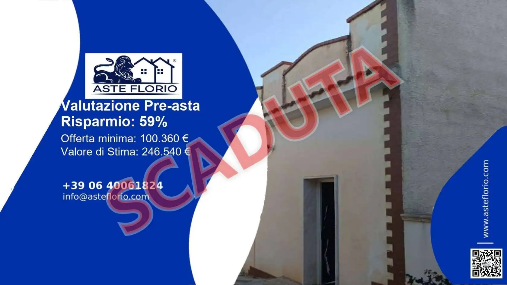 Villa in asta a Campobello di Mazara