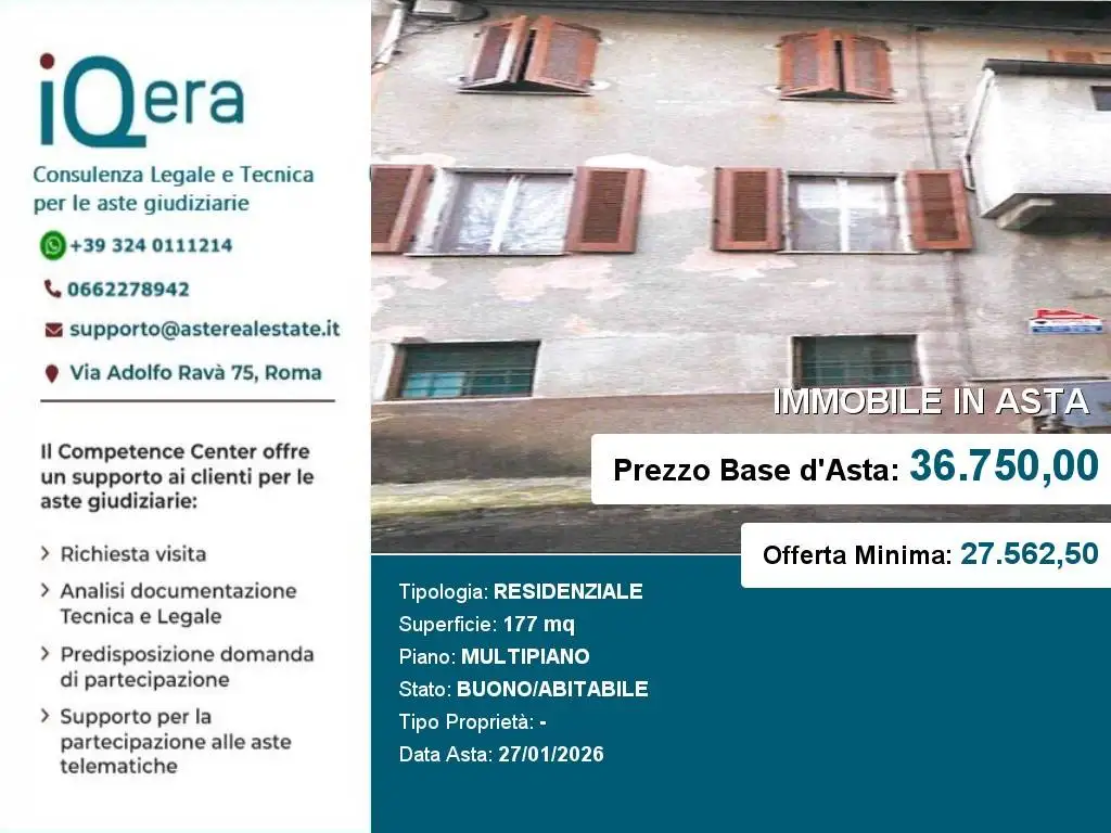 Appartamento in asta a Vallanzengo