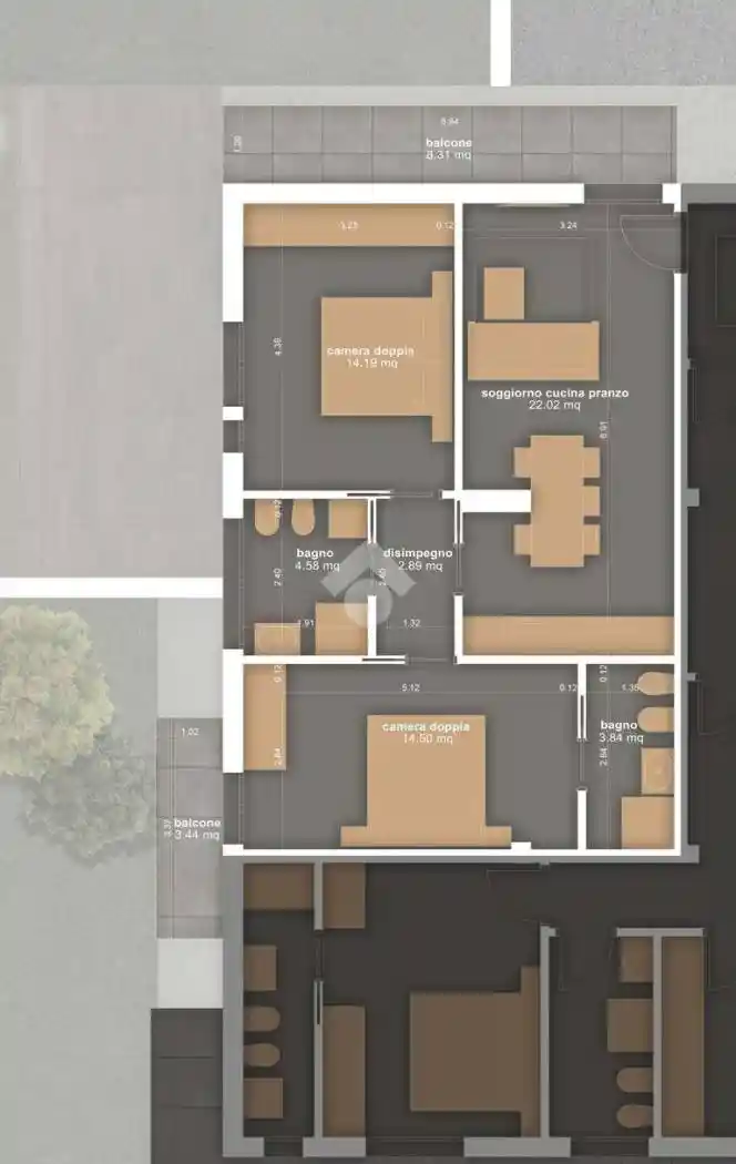 Trilocale via C. Cattaneo 100, Cesenatico Ponente, Cesenatico - foto 5