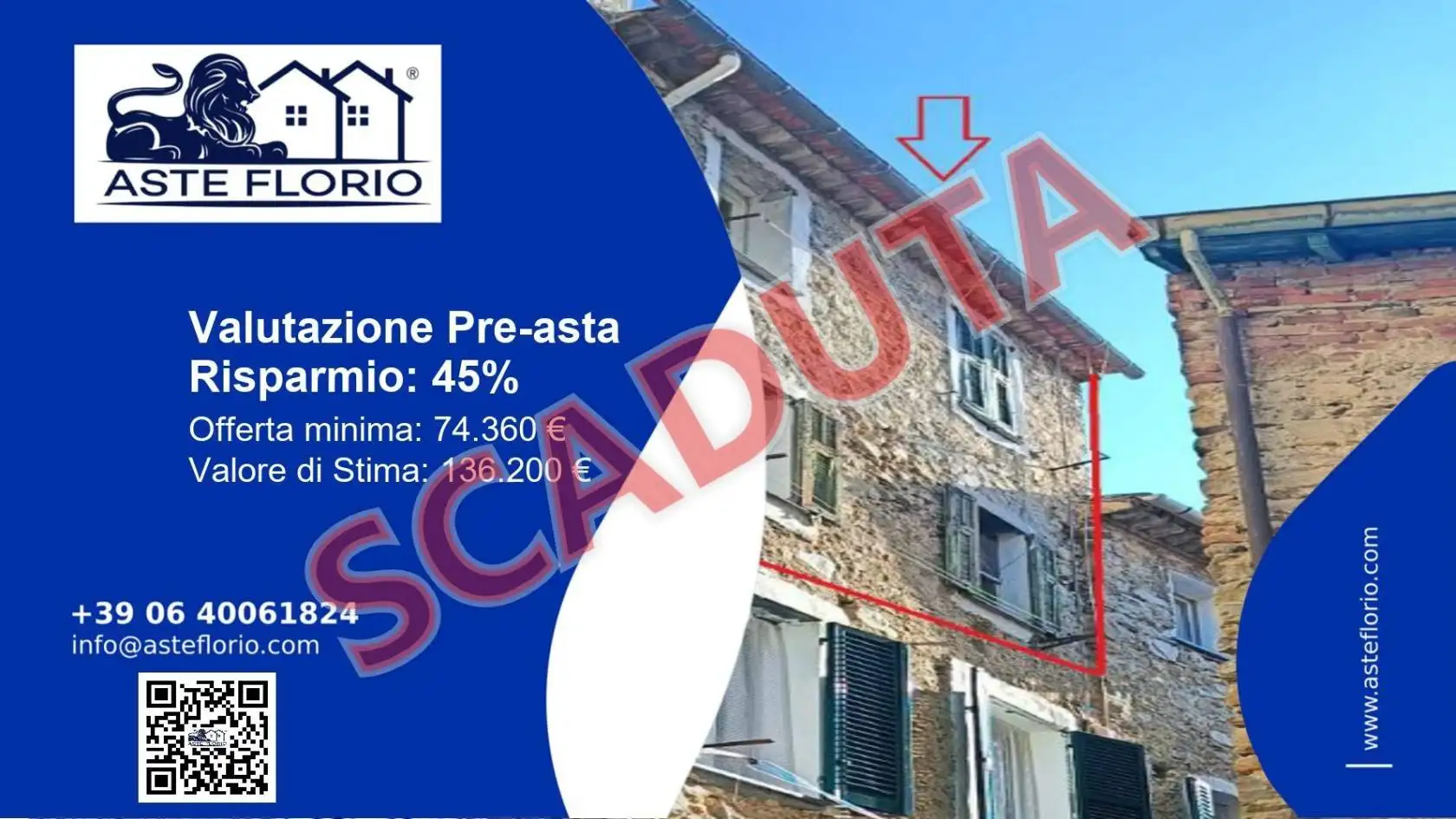 Appartamento in asta a Vallebona