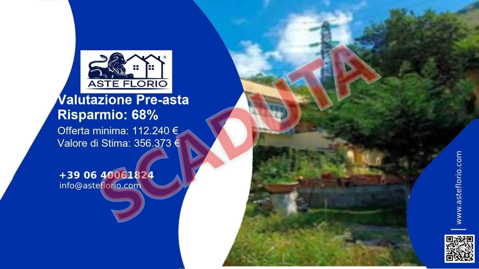 Villa in asta a Praia a Mare