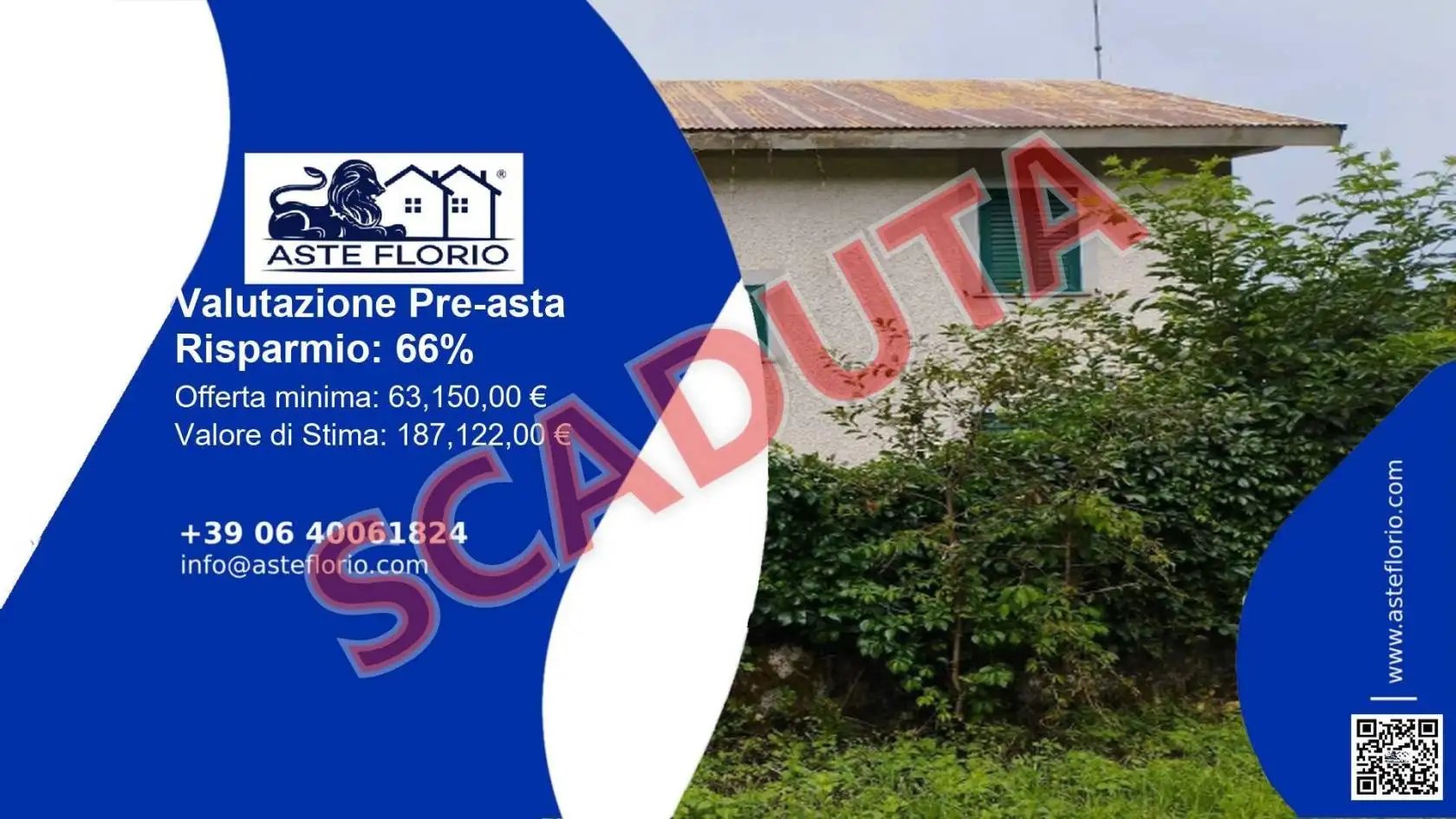 Villa in asta a Taverna