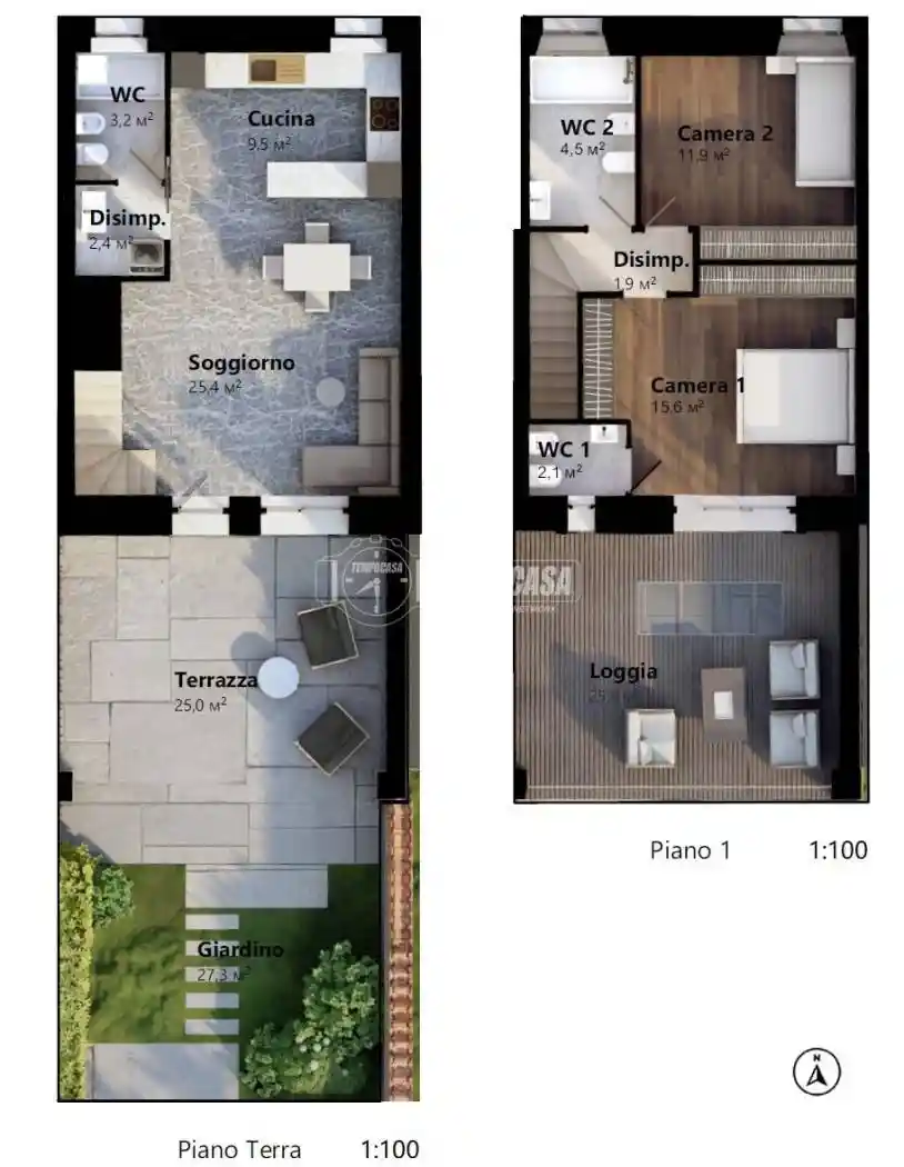 Villa a schiera 4 locali, nuova, Cazzago San Martino Calino, Cazzago San Martino - foto 3