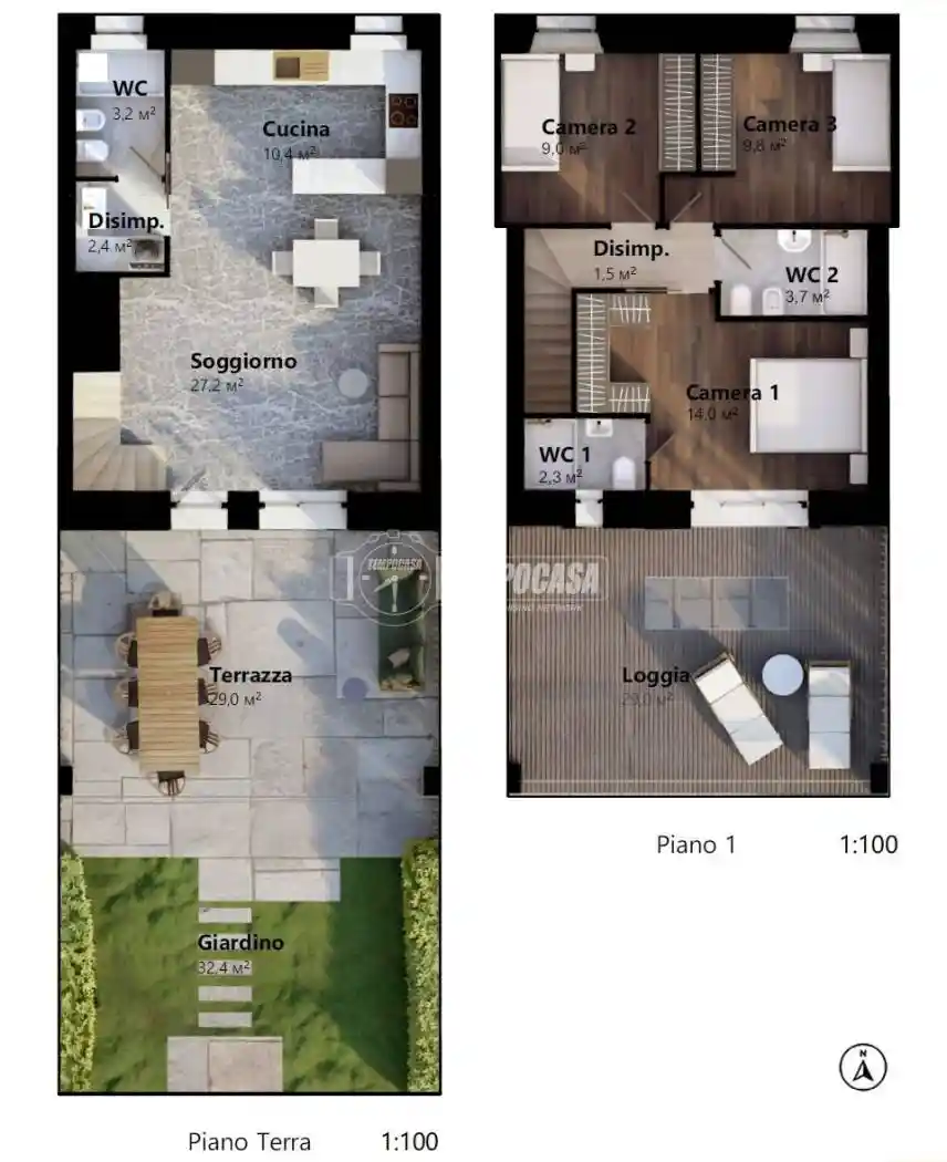 Villa a schiera 4 locali, nuova, Cazzago San Martino Calino, Cazzago San Martino - foto 2