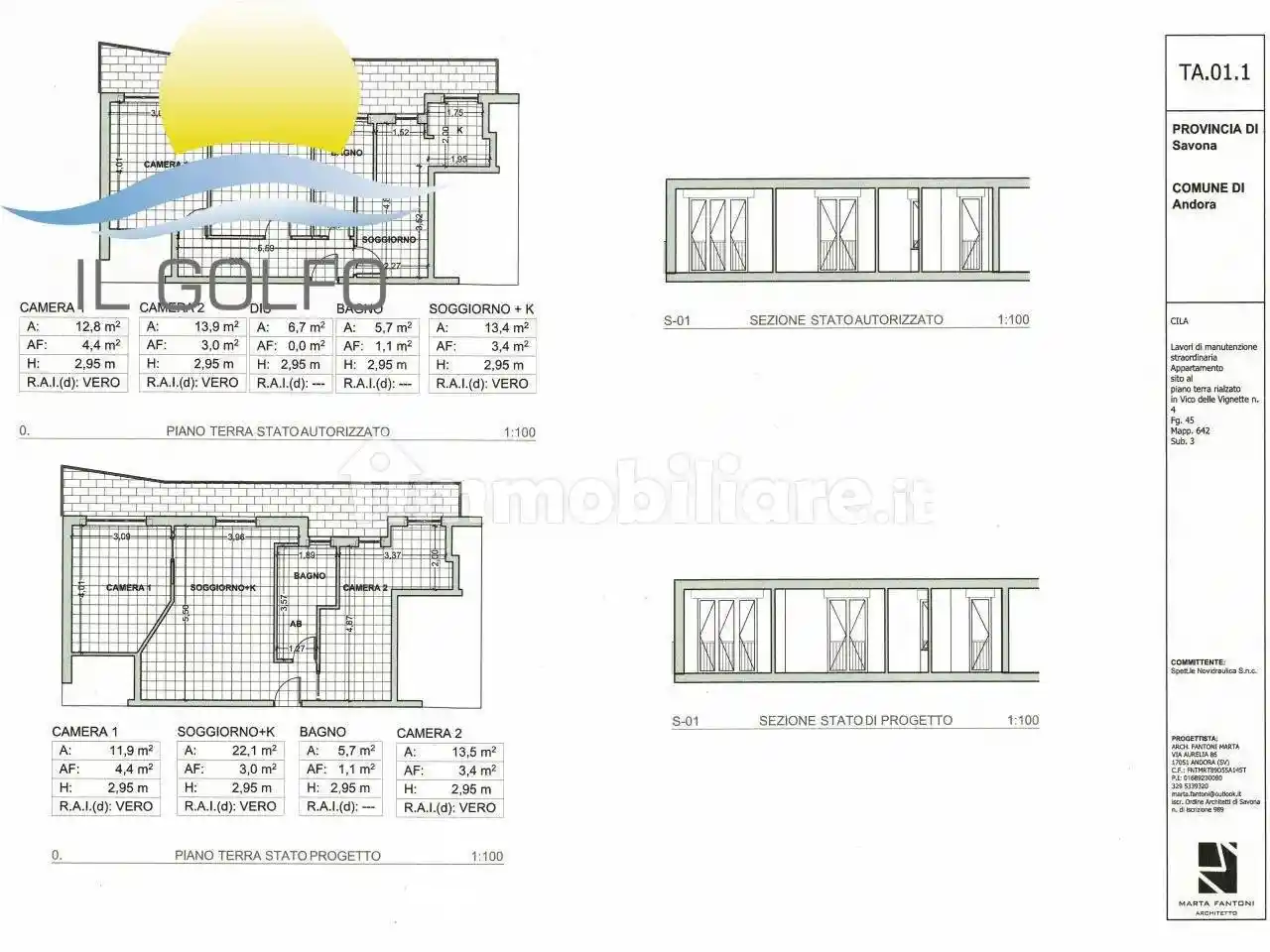 Appartamento in vendita a Andora