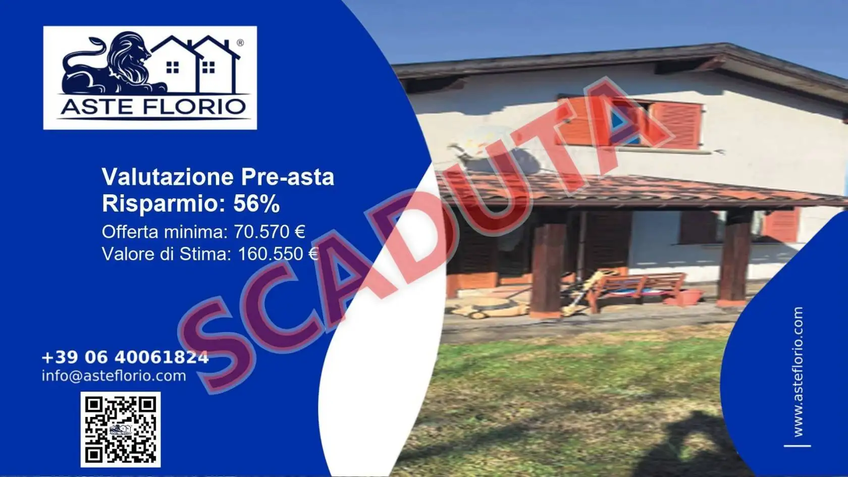 Villa in asta a Rocca Sinibalda