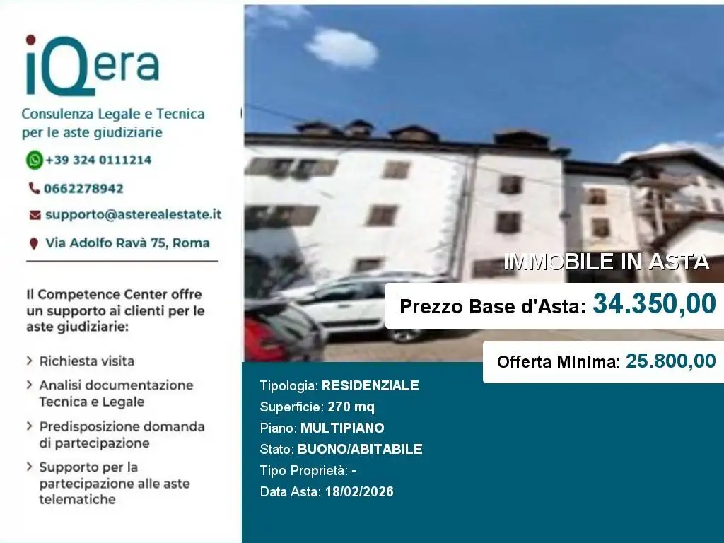 Appartamento in asta a Paularo