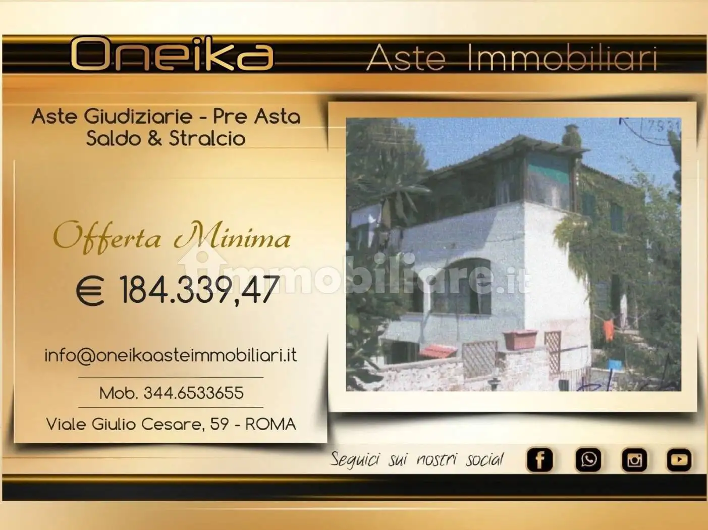Villa in asta a Pozzuoli