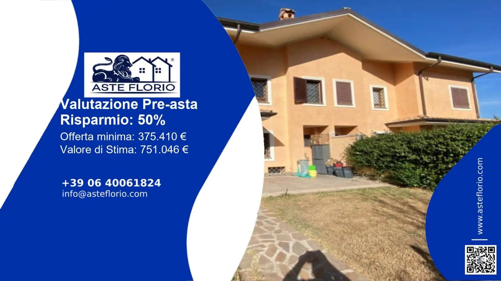 Villa in asta a Grottaferrata