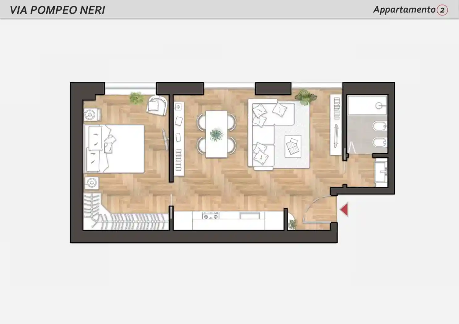 Bilocale via Pompeo Neri 13, Tripoli - Soderini, Milano - foto 3