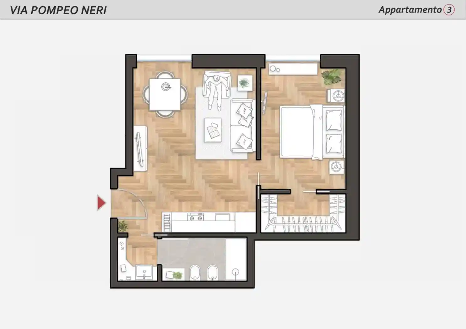 Bilocale via Pompeo Neri 13, Tripoli - Soderini, Milano - foto 5