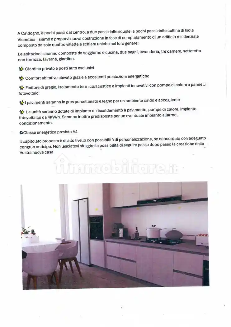 Villetta a schiera in vendita a Caldogno