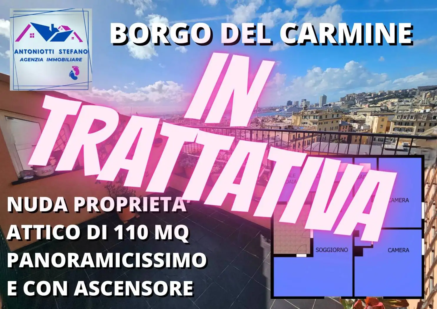 Attico - Mansarda in vendita a Genova