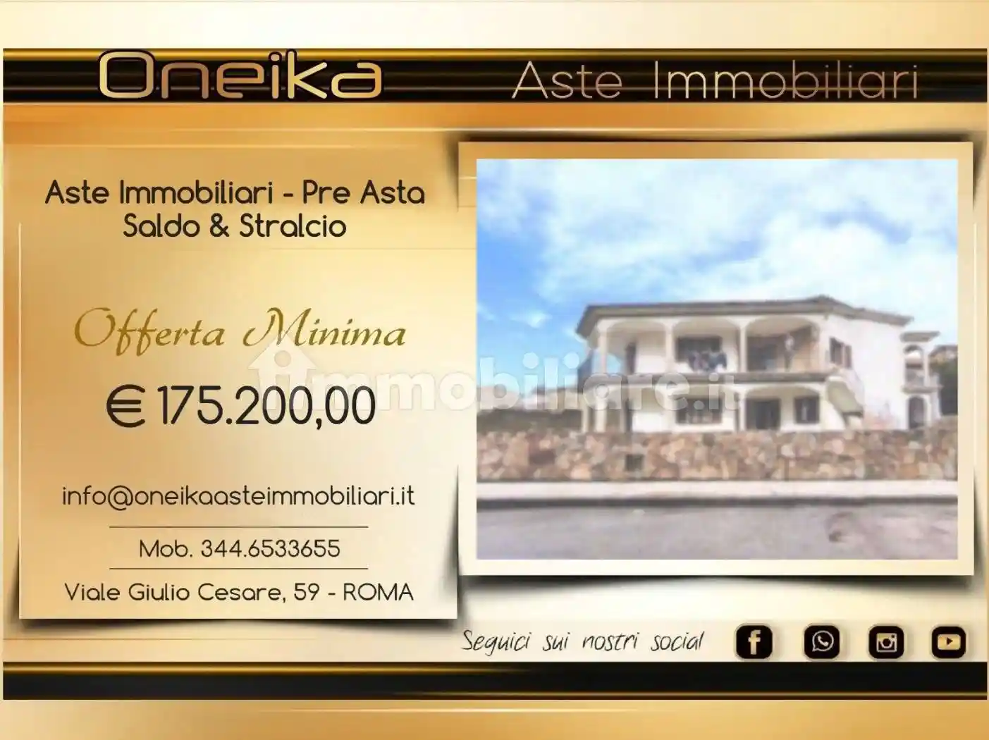 Villa in asta a Monti