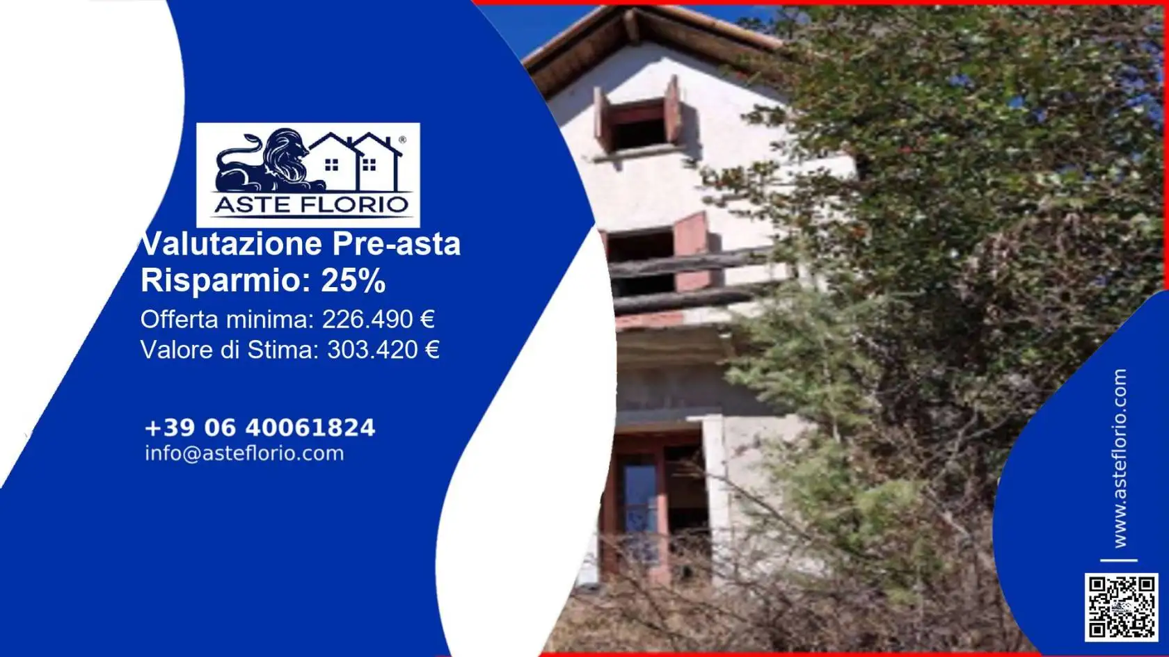 Villetta a schiera in asta a Plesio