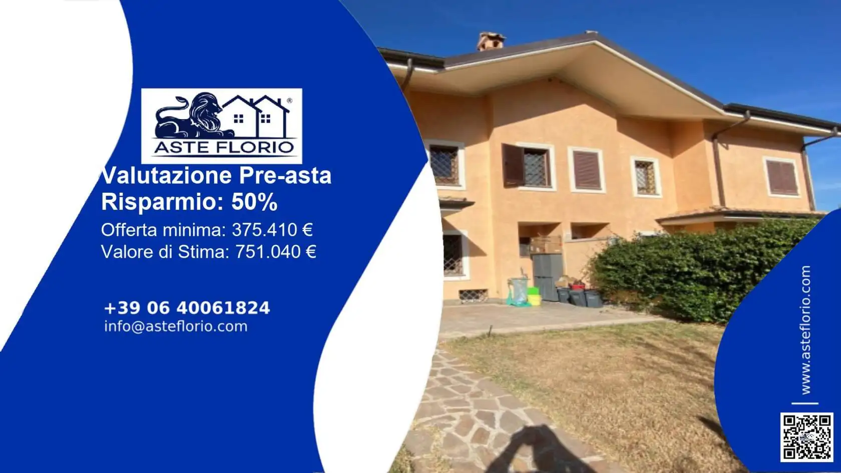 Villa in asta a Grottaferrata