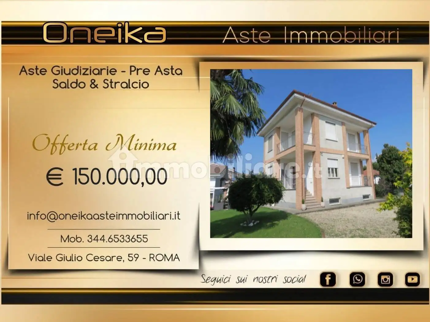 Villa in asta a Scalenghe