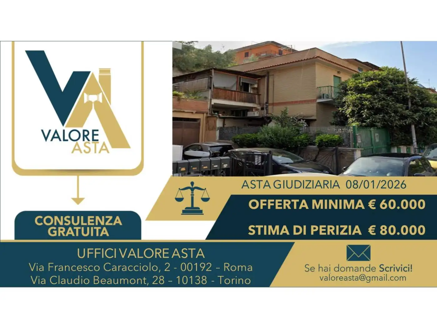 Appartamento in asta a Roma