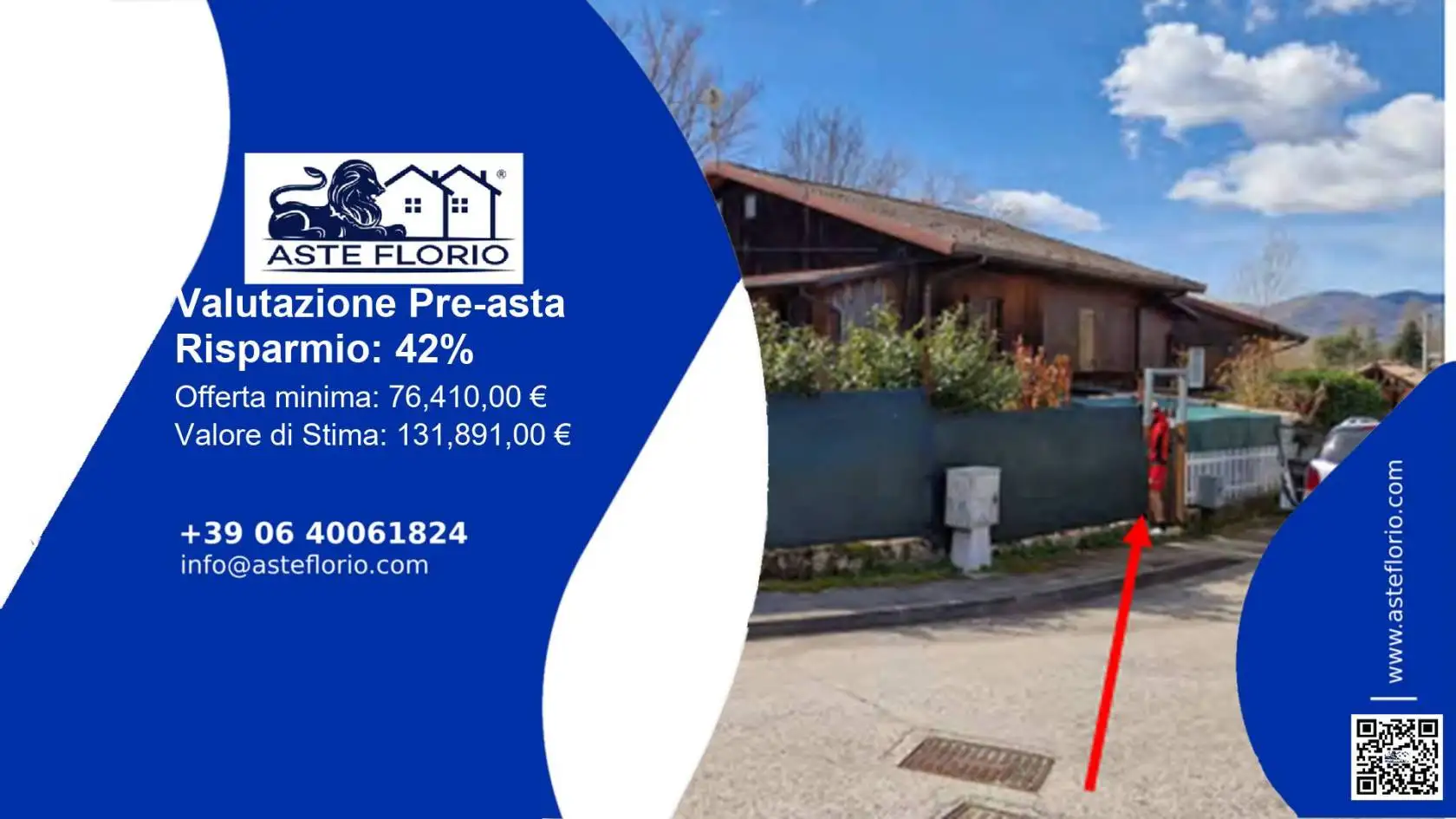 Villa in asta a Oricola