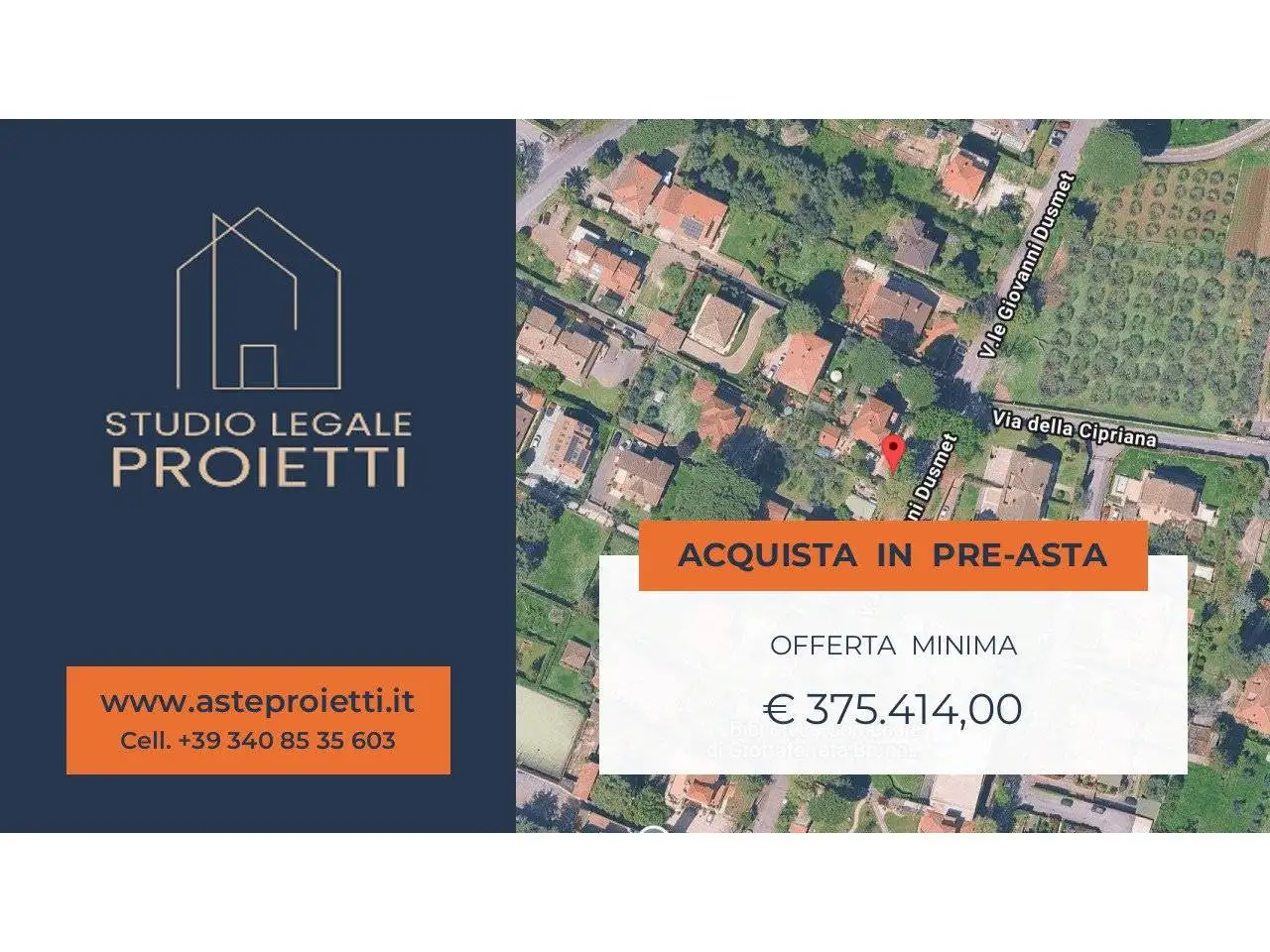 Villa in asta a Grottaferrata