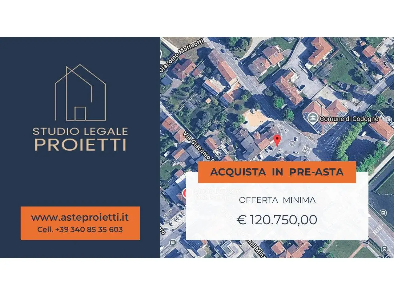 Villa in asta a Codognè