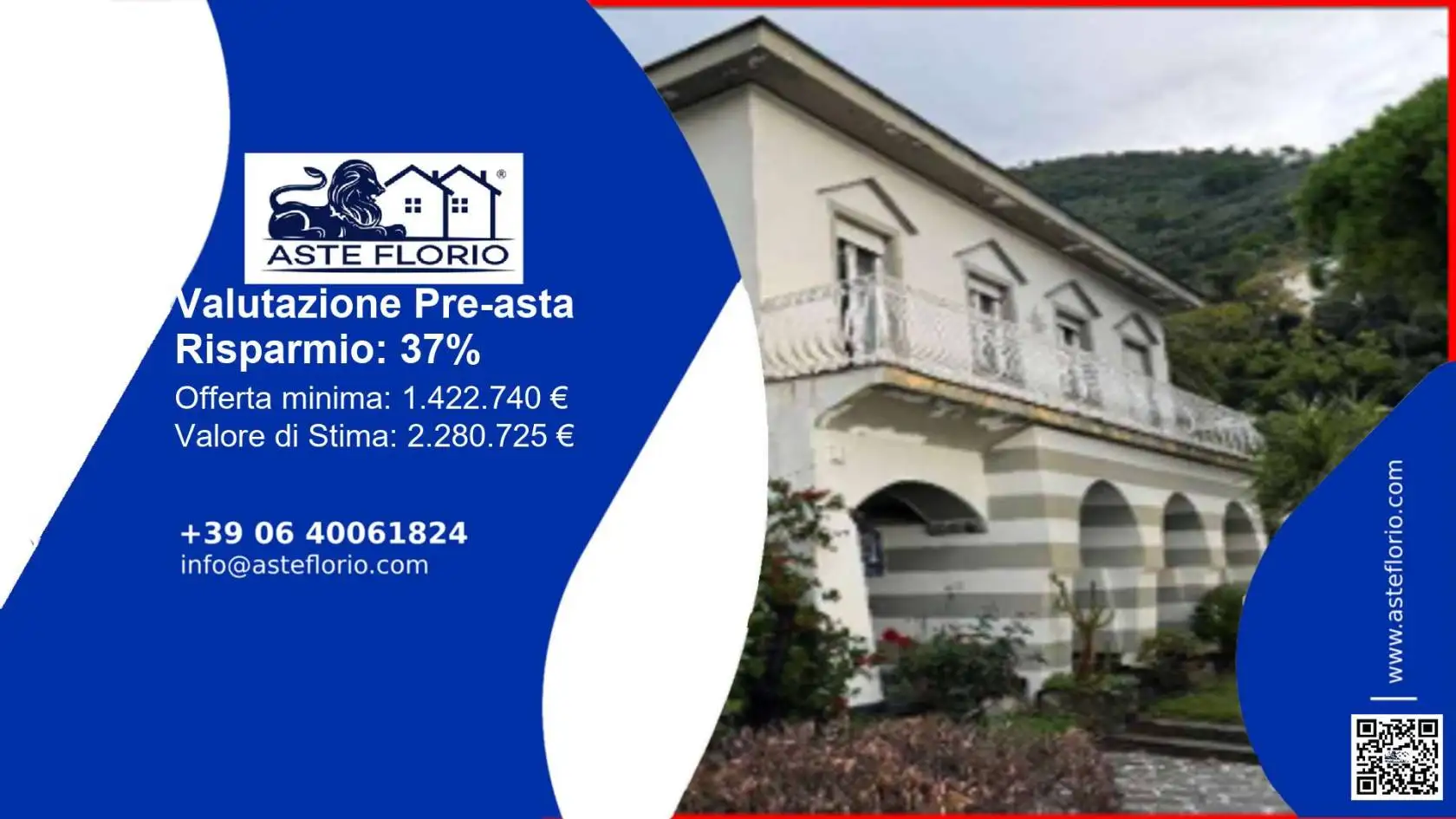 Villetta a schiera in asta a Pieve Ligure