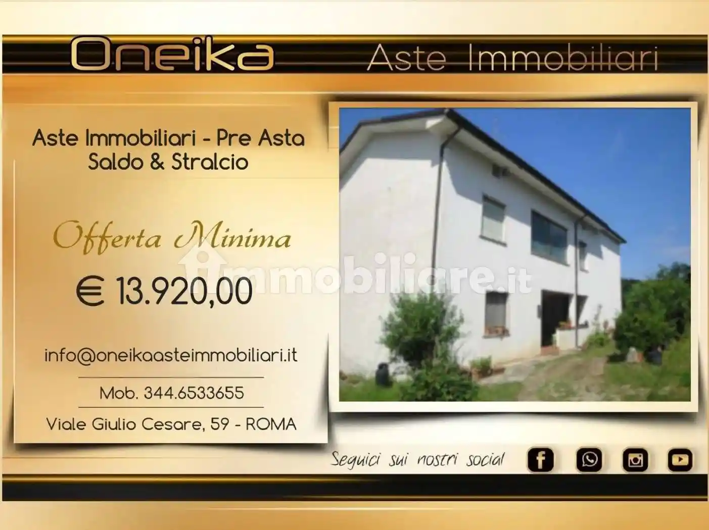 Casa indipendente in asta a Pastena