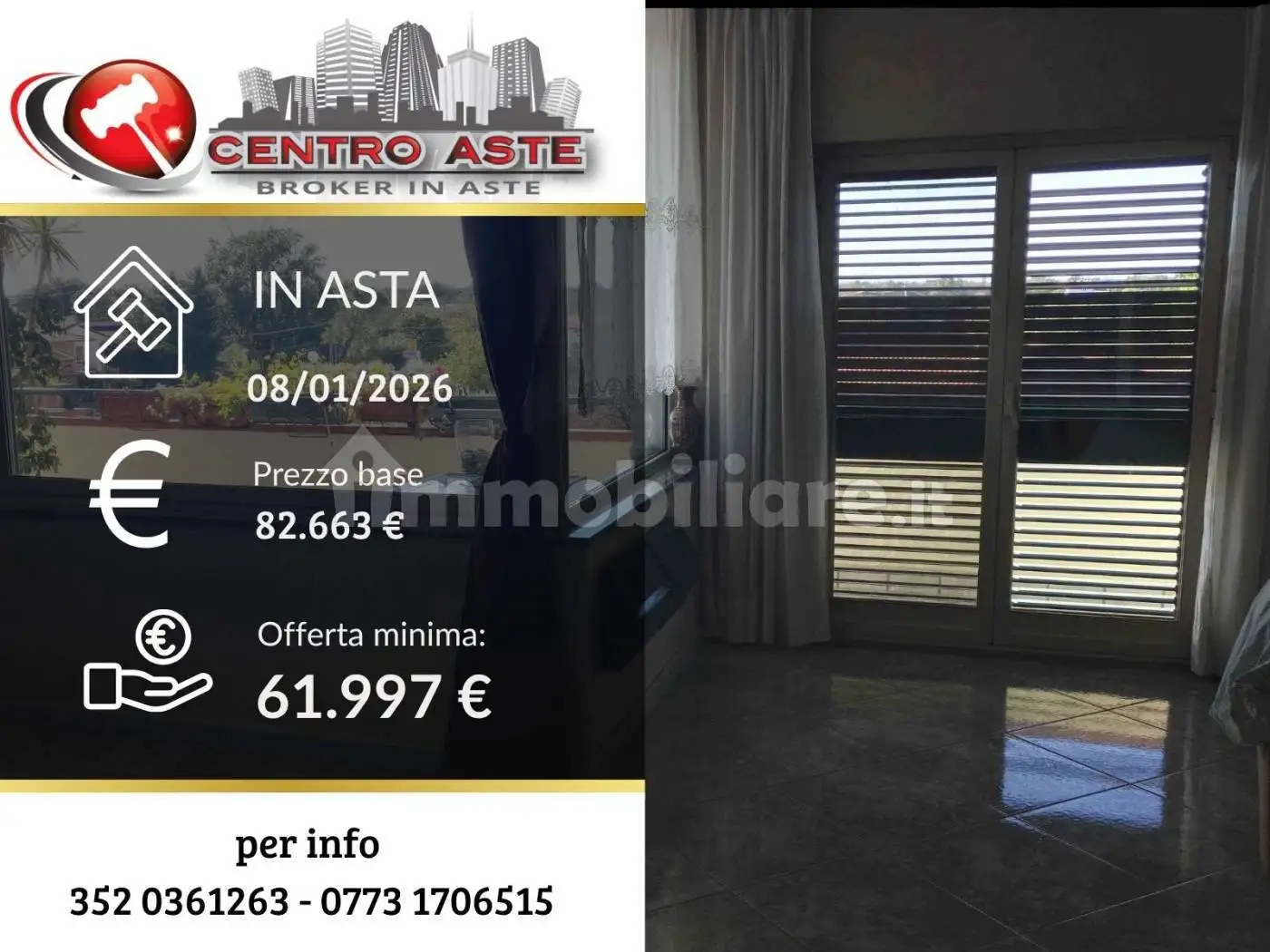 Appartamento in asta a Santi Cosma e Damiano