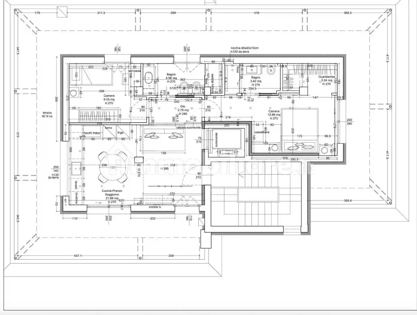 Attico ottimo stato, 98 m², Tripoli - Stadio, Rimini - foto 5
