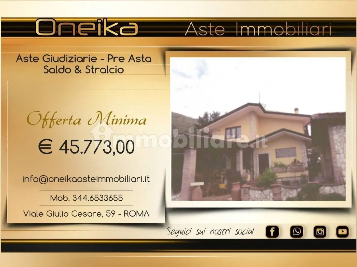 Villa in asta a Maenza