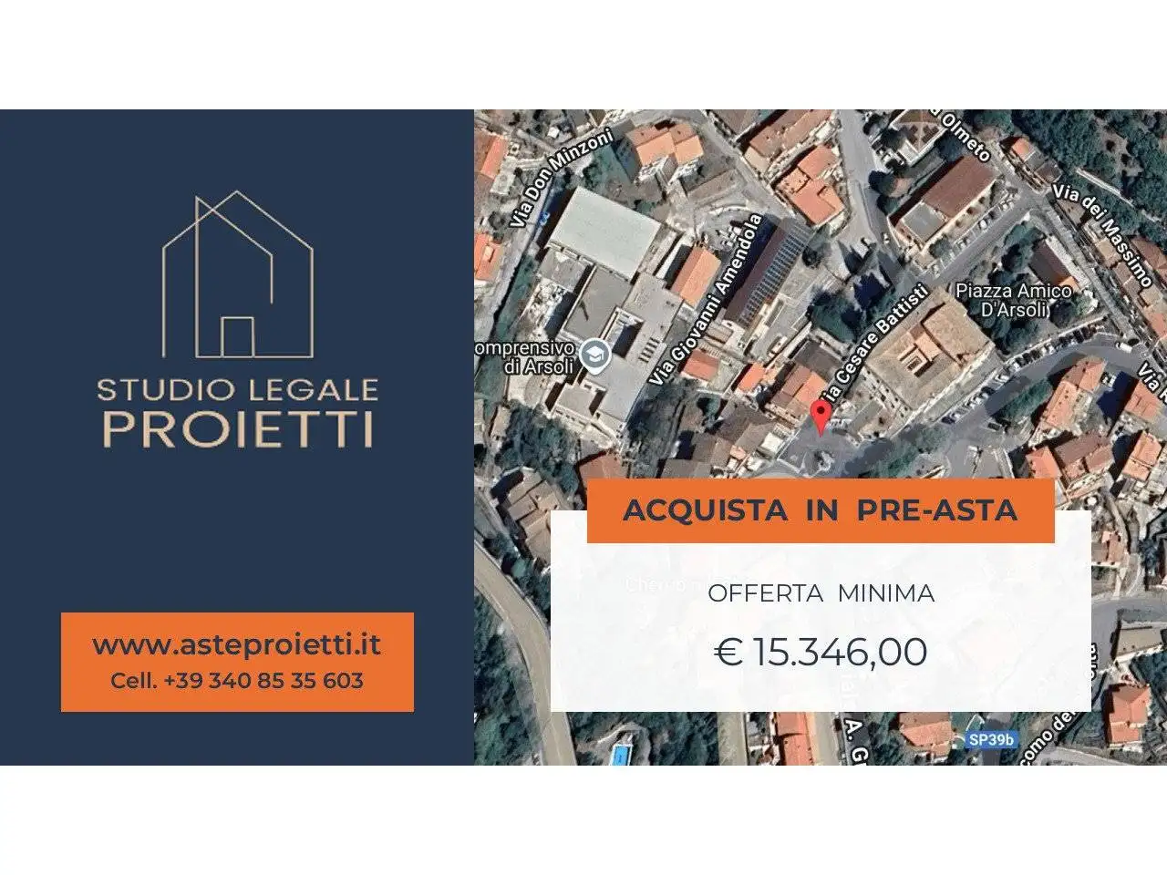 Villa in asta a Arsoli