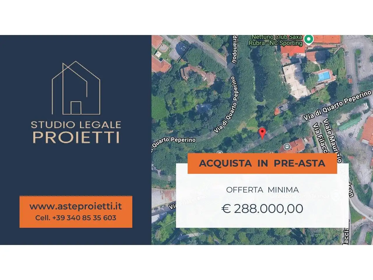 Villa in asta a Roma