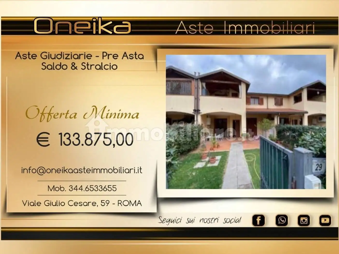 Villetta a schiera in asta a Grosseto