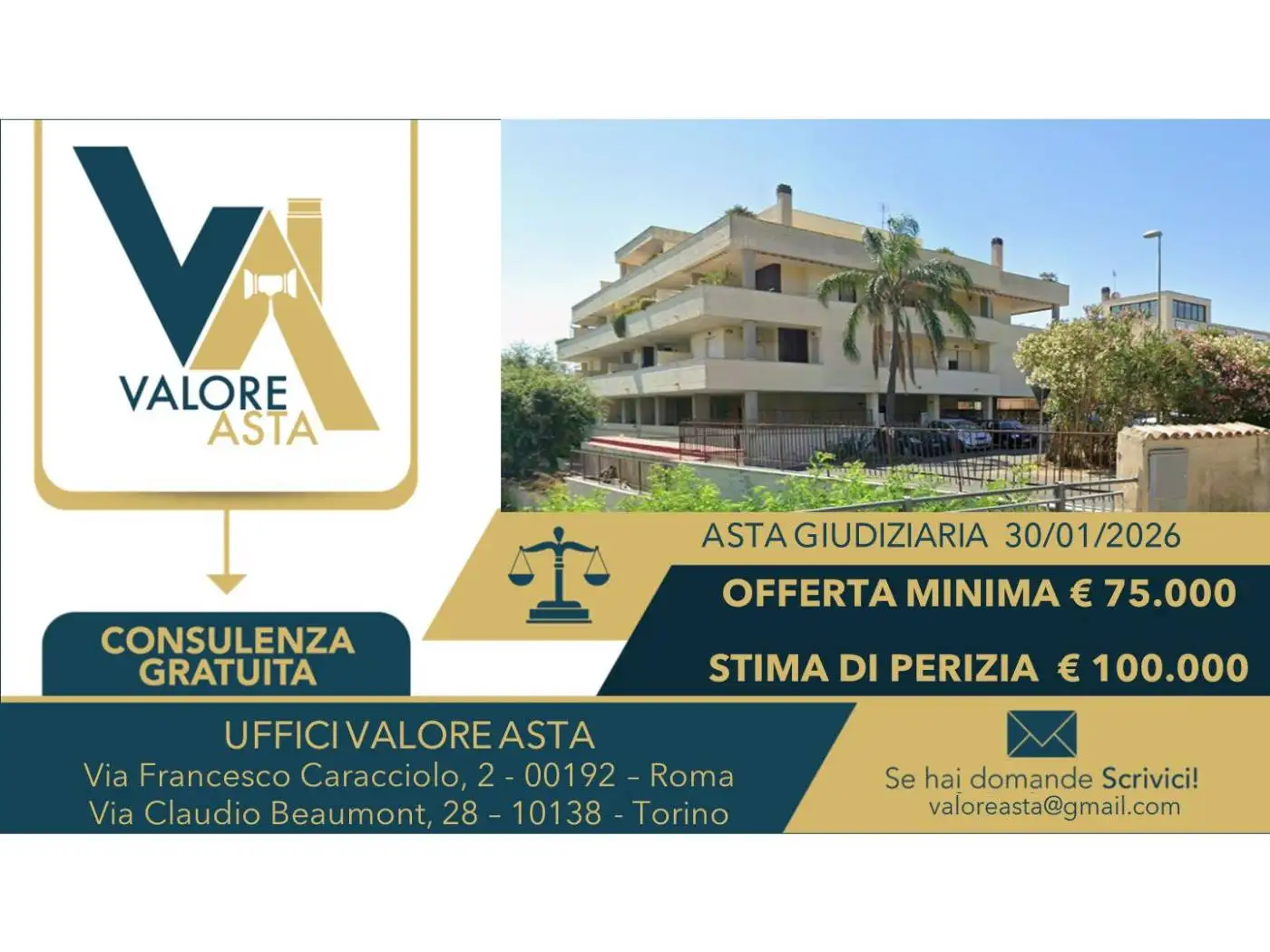 Appartamento in asta a Fiumicino