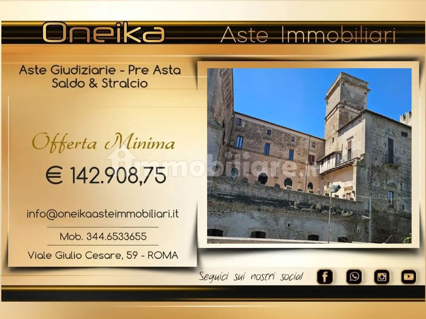 Villa in asta a Stimigliano